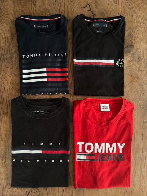 4 tommy Hilfiger t-shirts maat S, Kleding | Heren, Heren-kledingpakketten, Gedragen, Ophalen