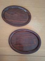 Set van 2 dienbladen. Ovaal. Gerling. Gerlinol. 22x16 cm., Ophalen of Verzenden, Gebruikt, Ovaal