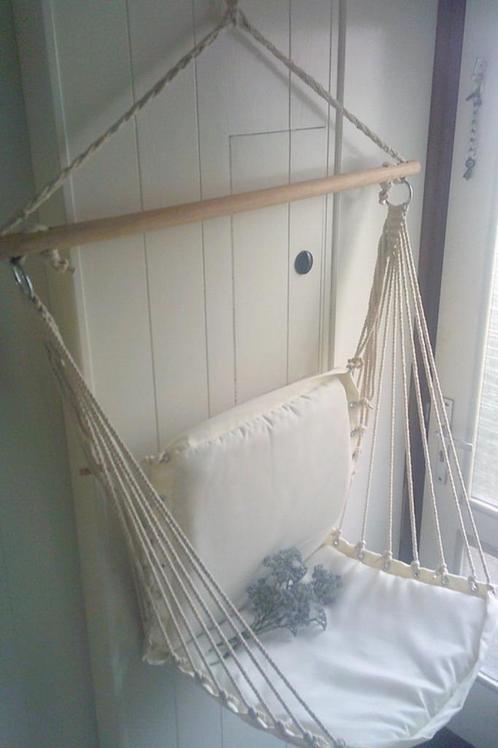 Hangstoel voor aan boom etc zitting en touw Ibiza style, Tuin en Terras, Hangmatten, Gebruikt, Eenpersoons, Buiten, Ophalen
