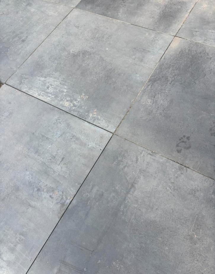 Keramische terrastegels lichtgrijs, Tuin en Terras, Tegels en Klinkers, Gebruikt, Terrastegels, Keramiek, 10 m² of meer, Ophalen