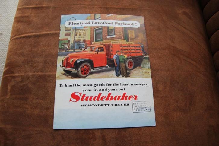 Studebaker folder 1946, Boeken, Auto's | Folders en Tijdschriften, Gelezen, Overige merken, Ophalen of Verzenden