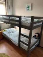 Stapelbed 2x 90/200 grijs grenen, Huis en Inrichting, Slaapkamer | Stapelbedden en Hoogslapers, 90 cm, 160 tot 180 cm, Tweepersoons