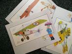 KUIFJE Tintin Set 3 AnsichtKaarten Briefkaarten luchtvaart, Ophalen of Verzenden, Kuifje, Nieuw, Beeldje of Figuurtje