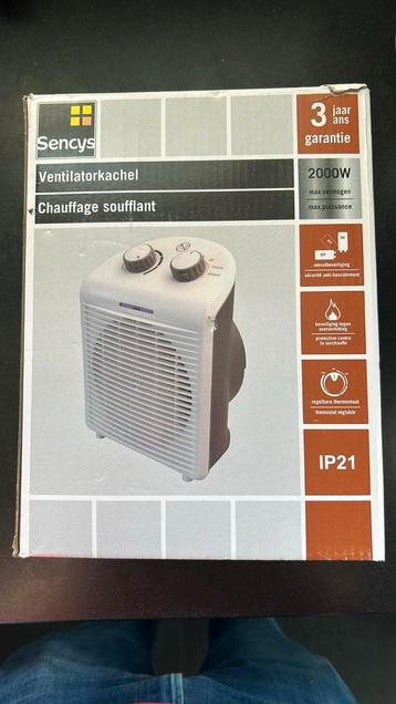 2x Ventilatorkachel Sencys (max 2 kW) beschikbaar voor biedingen