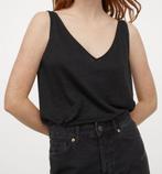 H&M linnen top tanktop singlet zwart maat XS, Kleding | Dames, Nieuw, Maat 34 (XS) of kleiner, H&M, Zonder mouw