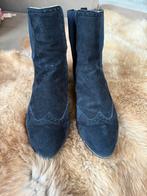 Donker blauwe suede laarsjes 37,5 zgan, Kleding | Dames, Schoenen, Ophalen, Blauw, Lage of Enkellaarzen, Zo goed als nieuw