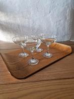 4 vintage babycham cocktail glazen frans, Verzamelen, Glas en Borrelglaasjes, Ophalen of Verzenden