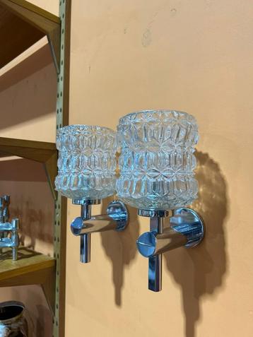 Set wandlampen vintage glas badkamerlampen nachtlampjes beschikbaar voor biedingen