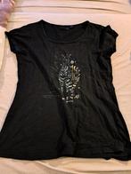 shirt zwart met zebra maat m, Gedragen, Maat 38/40 (M), Ophalen of Verzenden, Zwart