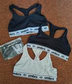 4 Nieuwe Umbro Bralettes Maat L - Set 3x zwart 1x grijs, Umbro, Ophalen of Verzenden, Zwart, BH