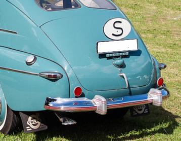 oldtimer Volvo katterug PV444-AS bumperrozetten beschikbaar voor biedingen