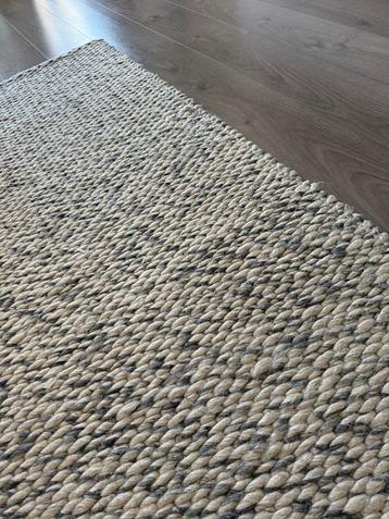 Grijs/Wit wollen vloerkleed 233x160 beschikbaar voor biedingen