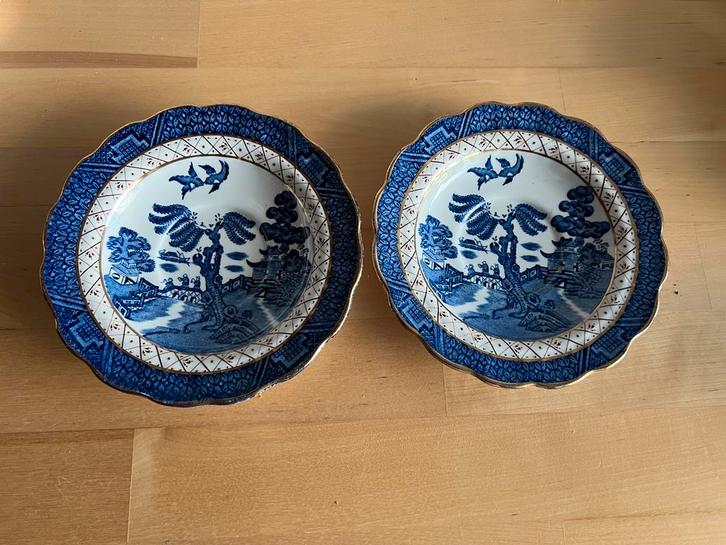 Set van twee vintage bordjes van Booths, Real Old Willow., Antiek en Kunst, Antiek | Wandborden en Tegels, Ophalen of Verzenden