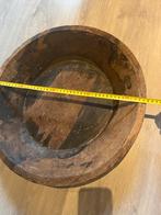 Stoere oude houten schaal, Gebruikt, Schaal, Rond, Ophalen of Verzenden