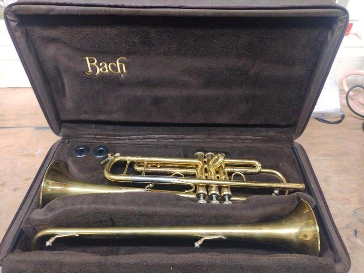 Bach Stradivarius ML37/43, Muziek en Instrumenten, Blaasinstrumenten | Trompetten, Gebruikt, Bes-trompet, Met koffer, Ophalen of Verzenden