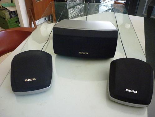 Aiwa Japan speaker boxen set van 3, 1x SX-C607 2x SX-R277, Audio, Tv en Foto, Luidsprekers, Gebruikt, Front, Rear of Stereo speakers