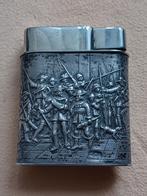 Grote gekeurd zilveren tafelaansteker Schoonhoven 1949, Verzamelen, Rookartikelen, Aanstekers en Luciferdoosjes, Ophalen of Verzenden