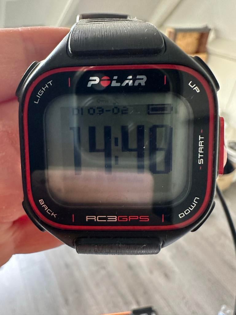 Polar RC3 GPS - Sporthorloge, Ophalen of Verzenden, Zo goed als nieuw, Polar, Met borstriem