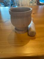 Houten vijzel, Huis en Inrichting, Ophalen of Verzenden, Zo goed als nieuw, Hout, Los bestek