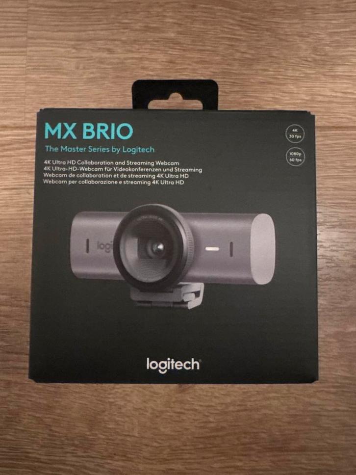 Logitech MX Brio Webcam - Nieuw, Computers en Software, Webcams, Nieuw, Bedraad, ChromeOS, MacOS, Windows, Android, iOS, Monitorclip