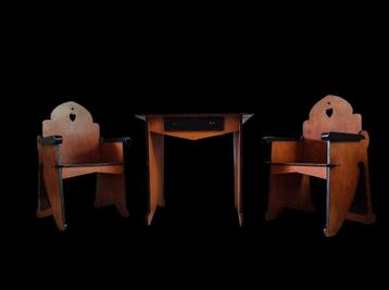 Schitterend vintage Art-Deco Amsterdamse school kinder set beschikbaar voor biedingen