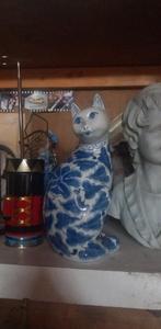 Beeld kat Made in Thailand Delfts Blauw, Verzamelen, Ophalen of Verzenden, Zo goed als nieuw, Dier