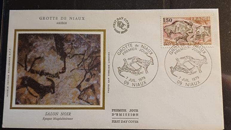 Frankrijk 1979 -Grot tekeningen FDC, Ophalen of Verzenden, Gestempeld