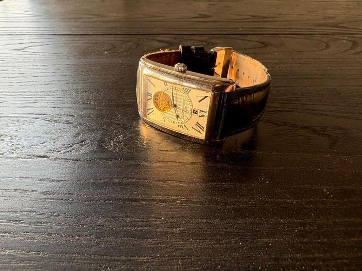 Frederique Constant, Sieraden, Tassen en Uiterlijk, Horloges | Heren, Gebruikt, Polshorloge, Overige merken, Leer, Ophalen of Verzenden
