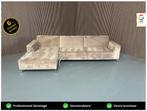 GRATIS LEVERING Velvet Loungebank Taupe 315x160 GEREINIGD, 300 cm of meer, Ophalen of Verzenden, Zo goed als nieuw, 150 cm of meer