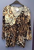 Madeleine ongedragen top / shirt dierenprints mt 44 nr 41627, Bruin, ., Nieuw, Ophalen of Verzenden