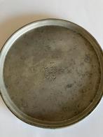 Tinnen bord met gravering, Antiek en Kunst, Ophalen of Verzenden