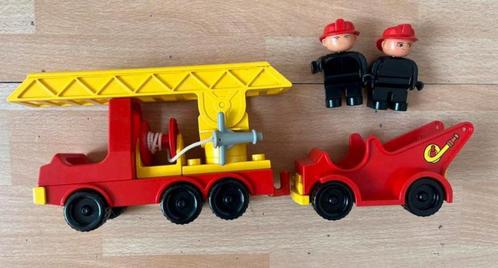 Jaren 80 Lego Duplo brandweerauto en brandweermannen, Kinderen en Baby's, Speelgoed | Duplo en Lego, Gebruikt, Duplo, Ophalen of Verzenden