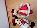 Mickey en minnie mouse in kerstoutfit, Ophalen of Verzenden, Mickey Mouse, Zo goed als nieuw, Knuffel