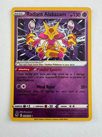 Radiant Alakazam Pokemon kaart beschikbaar voor biedingen