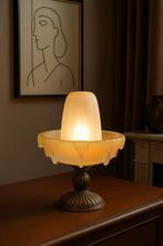 Art Deco tafel lamp van Ezan, Huis en Inrichting, Ophalen of Verzenden, Zo goed als nieuw, Glas, Minder dan 50 cm