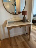 Kaptafel / Sidetable met marmeren blad, Huis en Inrichting, Ophalen, Gebruikt, 50 tot 100 cm, Minder dan 100 cm