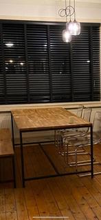 Houten eettafel, Huis en Inrichting, Tafels | Eettafels, Ophalen, 200 cm of meer, 50 tot 100 cm, Zo goed als nieuw