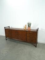 Hout met bamboe dressoir met lades vintage, Huis en Inrichting, Kasten | Dressoirs, Gebruikt, Overige materialen, Vintage, Ophalen of Verzenden