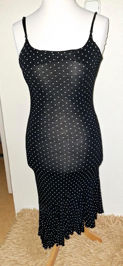 A-symetrische jurk zwart/witte polkadot van Filles de Paris, Kleding | Dames, Jurken, Zo goed als nieuw, Maat 38/40 (M), Zwart
