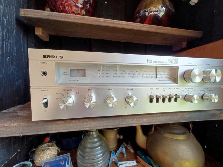 Erres TA 4000 Receiver - Philips 1980, Audio, Tv en Foto, Versterkers en Receivers, Gebruikt, Stereo, Minder dan 60 watt, Overige merken