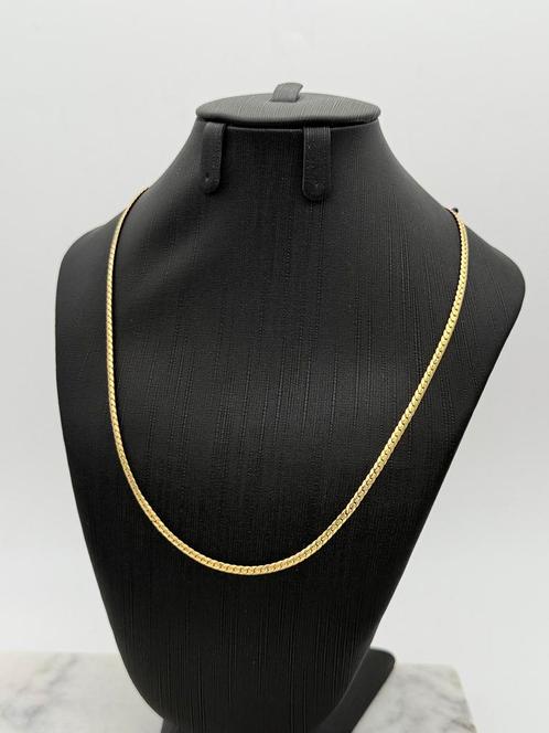 Mooie 14 karaat slangenmodel ketting | 45 cm, Sieraden, Tassen en Uiterlijk, Kettingen, Nieuw, Goud, Ophalen of Verzenden