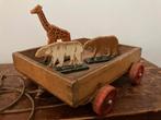 oud houten karretje met dieren, Antiek en Kunst, Ophalen of Verzenden