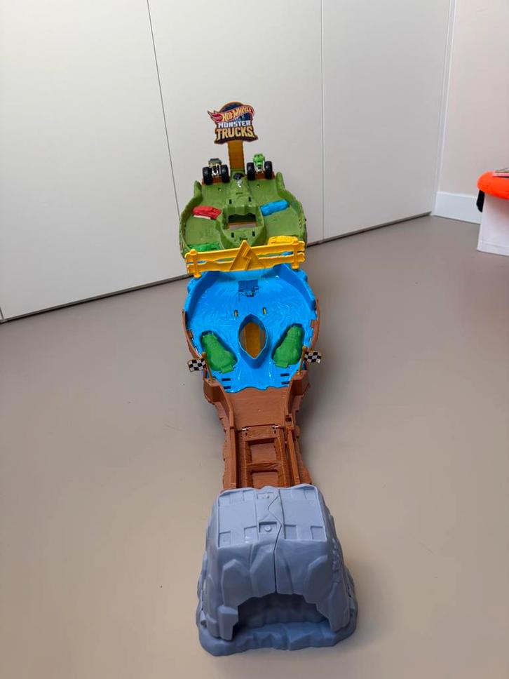 Hot Wheels Monster Trucks Racebaan, Kinderen en Baby's, Speelgoed | Racebanen, Zo goed als nieuw, Racebaan, Handmatig, Hot Wheels