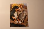 Katten Postkaart - Appenzeller Hond en getijgerde Poes CH, 1960 tot 1980, Ongelopen, Verzenden, Hond of Kat