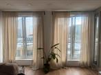 Gordijnen leen bakker 140x280 4 keer + 2x zwarte roede, Huis en Inrichting, Ophalen, Zo goed als nieuw, 200 cm of meer