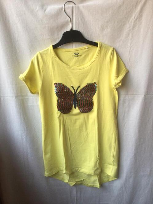 Nieuw shirtje met vlinder van verander pailletjes 146-152, Kinderen en Baby's, Kinderkleding | Maat 146, Nieuw, Meisje, Shirt of Longsleeve