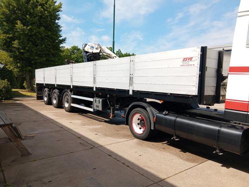 ESVE 3 assige steentrailer/kraanoplegger 2x stuuras apk., Auto's, Vrachtwagens, Bedrijf, Ophalen