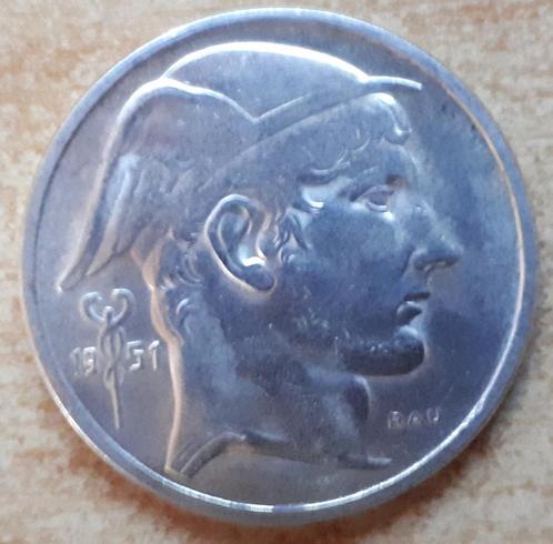 België, 50 Francs 1951 - zilver - Franstalig, Postzegels en Munten, Munten | Europa | Niet-Euromunten, Losse munt, België, Zilver