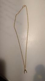GOLD handgemaakt wishbone ketting Conan Gray NIEUW, Nieuw, Ophalen of Verzenden, Goud, Overige materialen