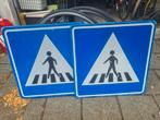 2x Verkeersbord zebrapad / oversteekplaats, Ophalen of Verzenden, Gebruikt, Reclamebord